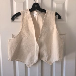 Innovo canvas cream vest one size